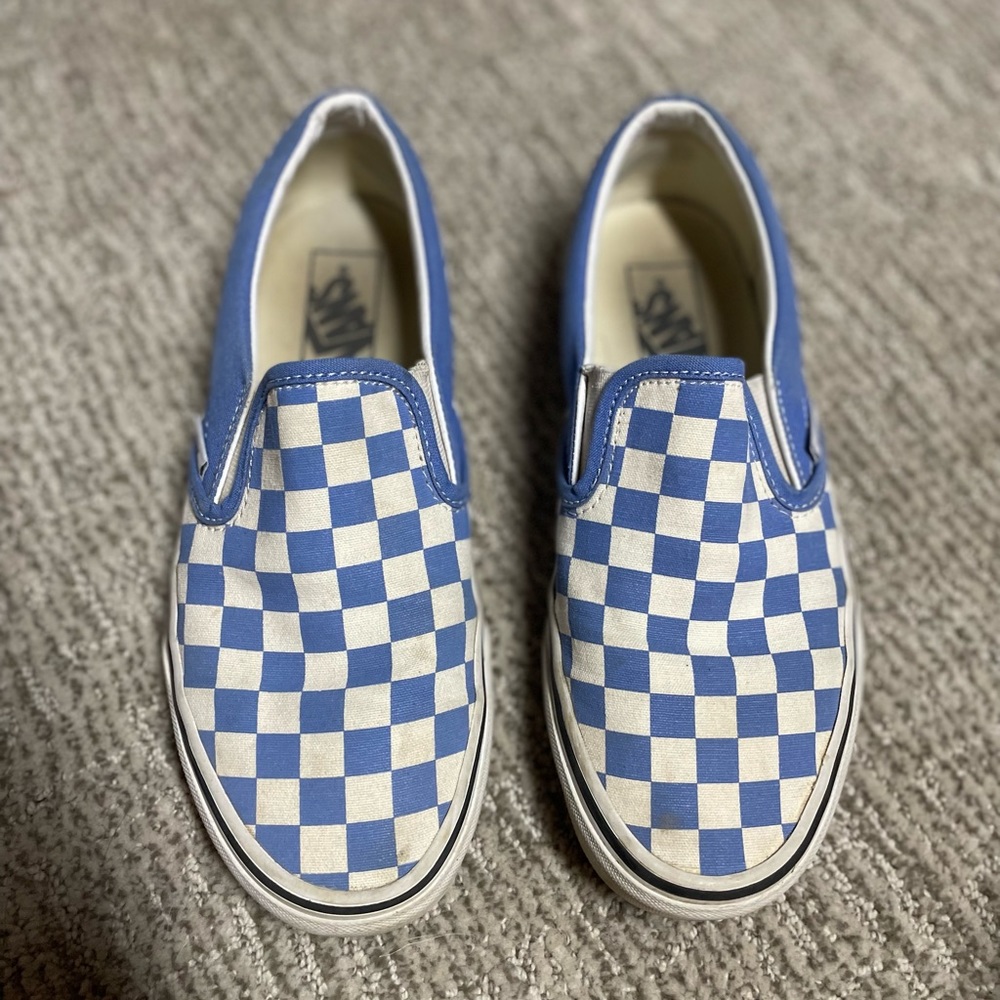 COPY - blue checkered vans